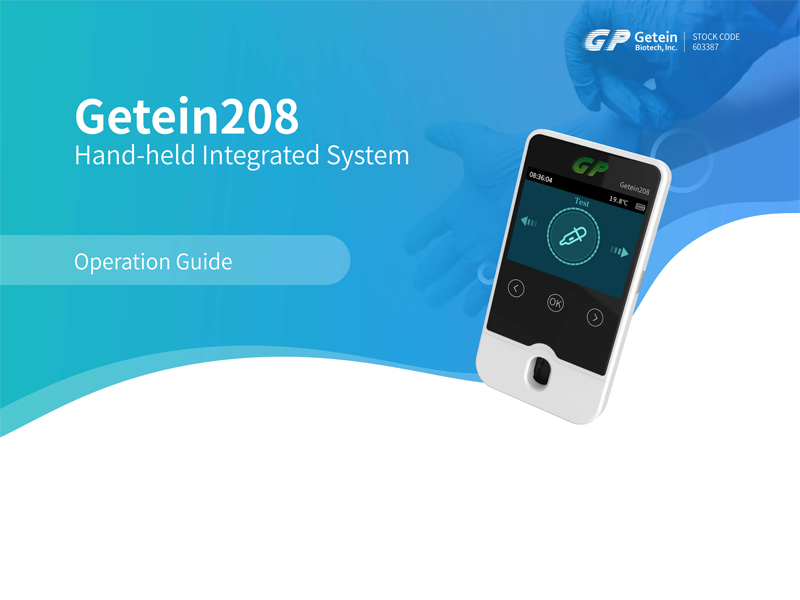 Sistema Integrado Portátil Getein208 (Analisador POCT)——Guia de Operação

