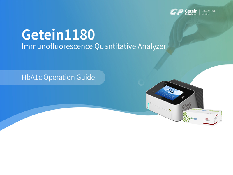getein1180 POCT analisador hba1c guia de operação de diabetes
